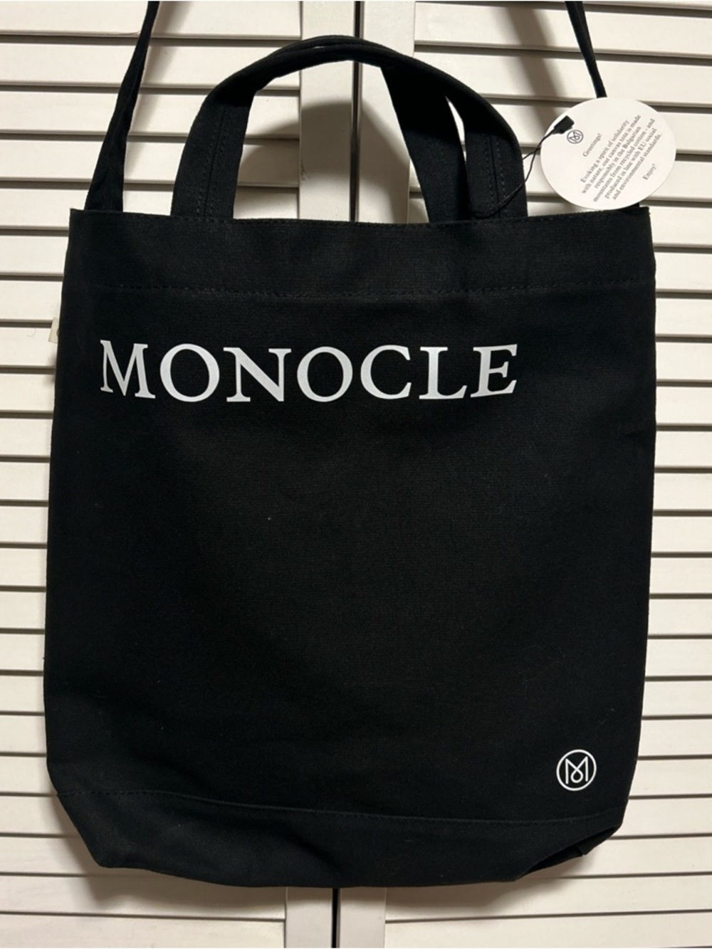 Black Canvas Tote Bag